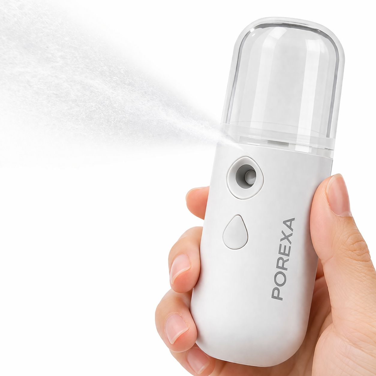 gebruik Porexa gezicht mist voor hydratatie en verfrissing van de huid