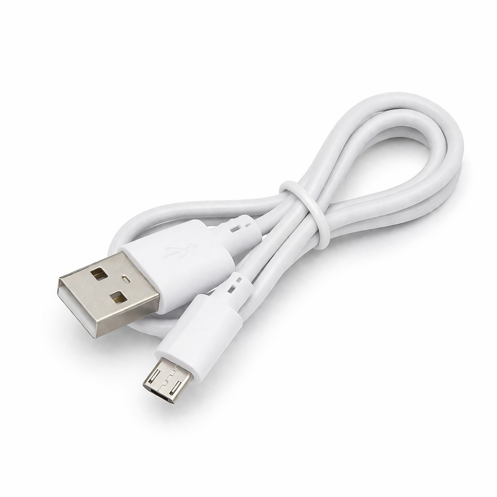 USB kabel voor Porexa gezicht mist apparaat op witte achtergrond